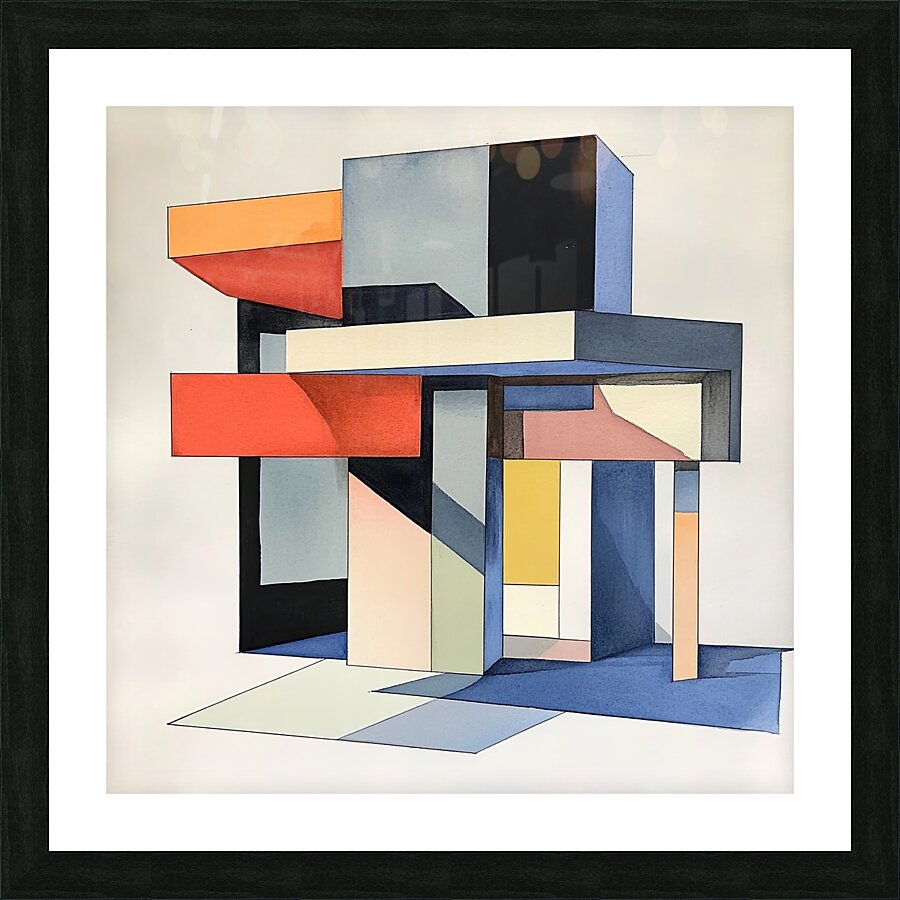 Abstract Structure N5C93D 63 Picture Frame print