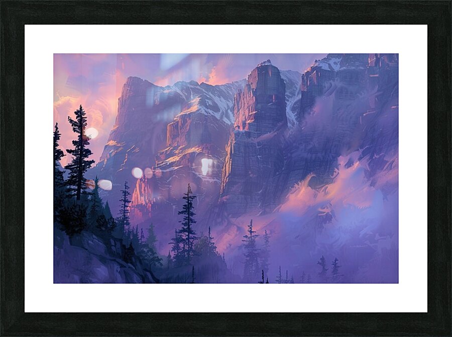 Alpine Glow Upon Peaks J9H3N2 48 Picture Frame print