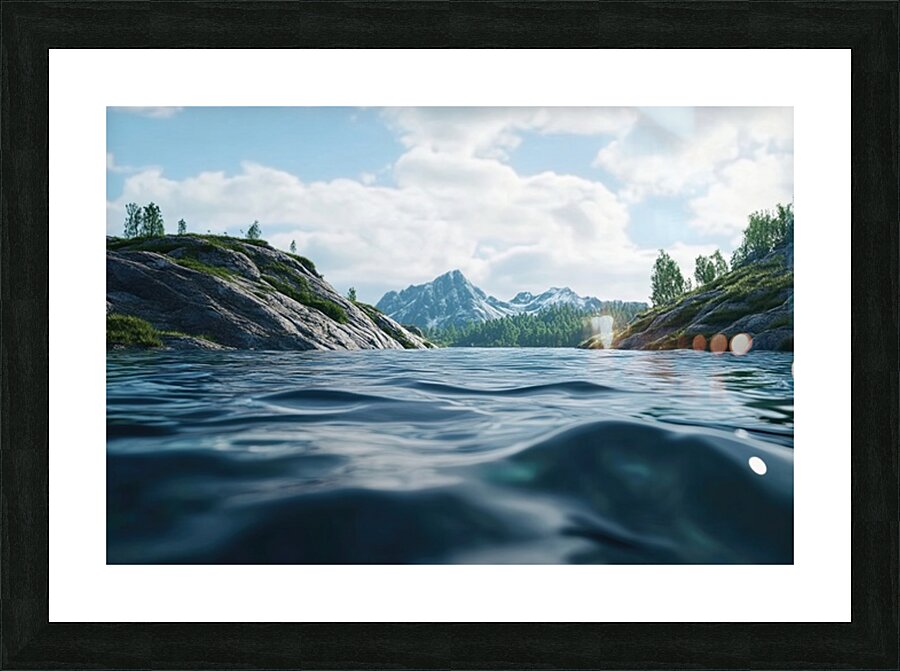 Alpine Lake Serenity H2N9P4 45 Picture Frame print