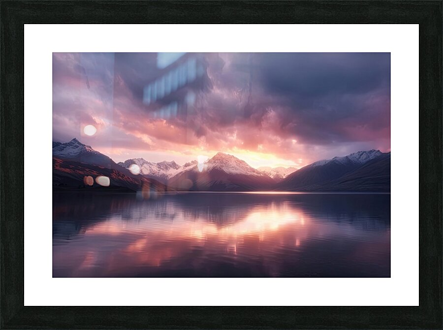 Alpine Glow Upon Waters H2N3P9 55 Picture Frame print