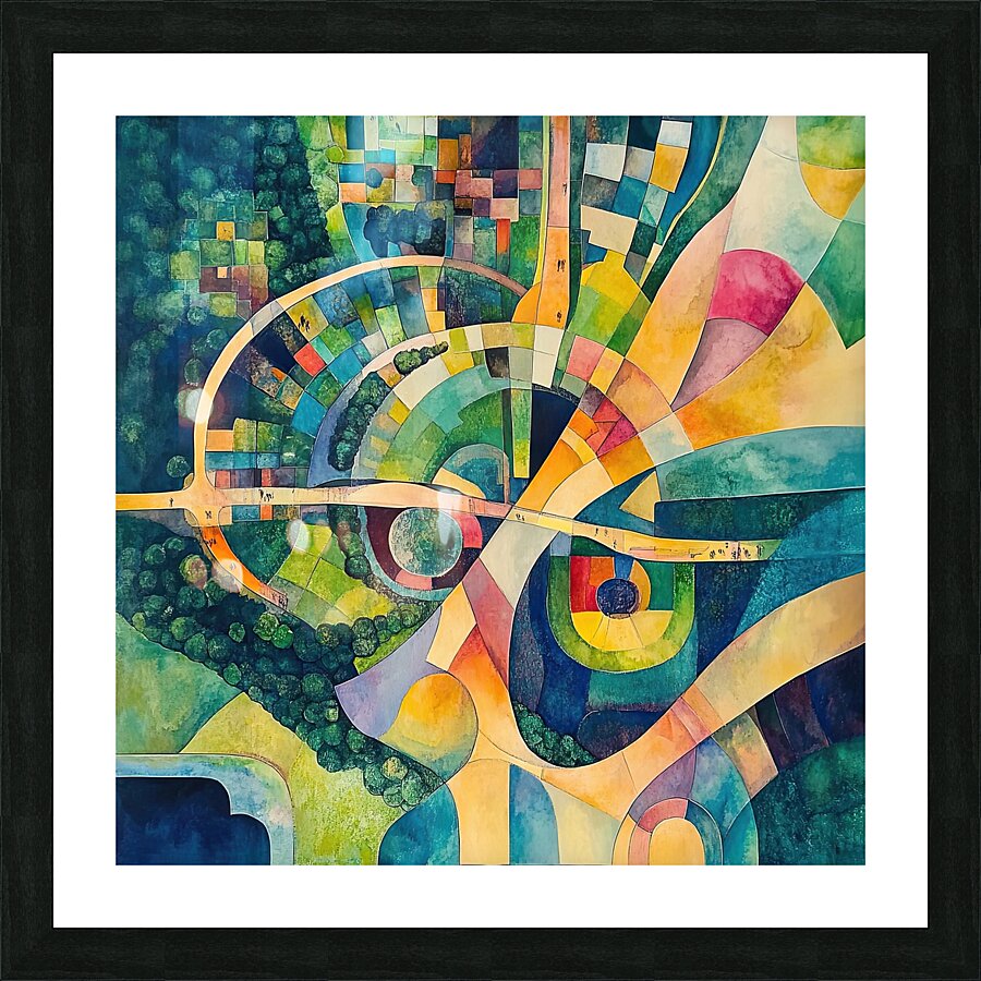 Aerial Abstraction 7294HB 52 Picture Frame print