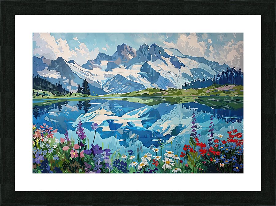 Alpine Reflection 7H29NP 48 Picture Frame print
