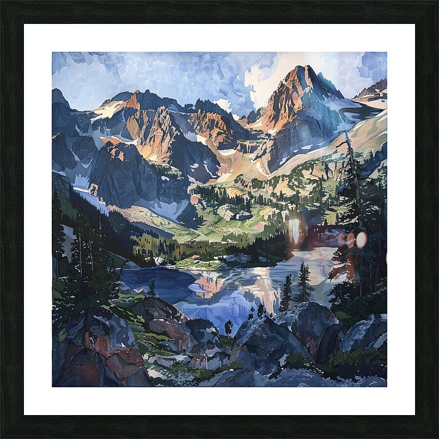 Alpine Reflection 8H29P7 48 Picture Frame print