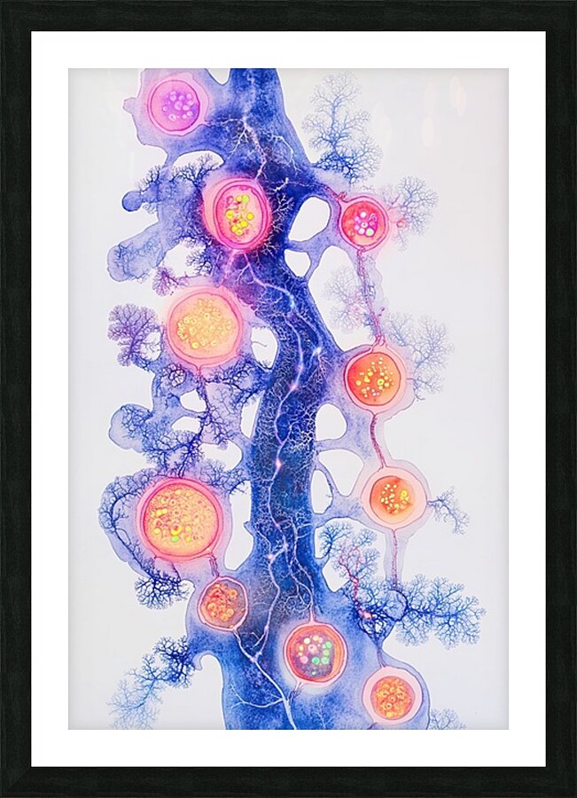 Arboreal Nexus Flow 9P3N2H 55 Picture Frame print