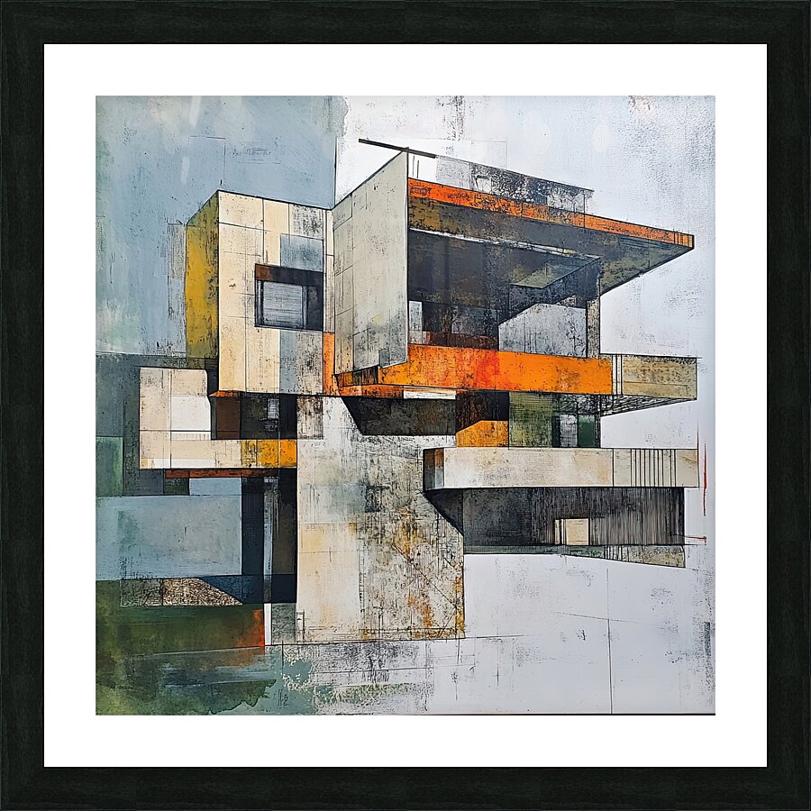 Architectural Study Orange 9P3N7J 55 Picture Frame print