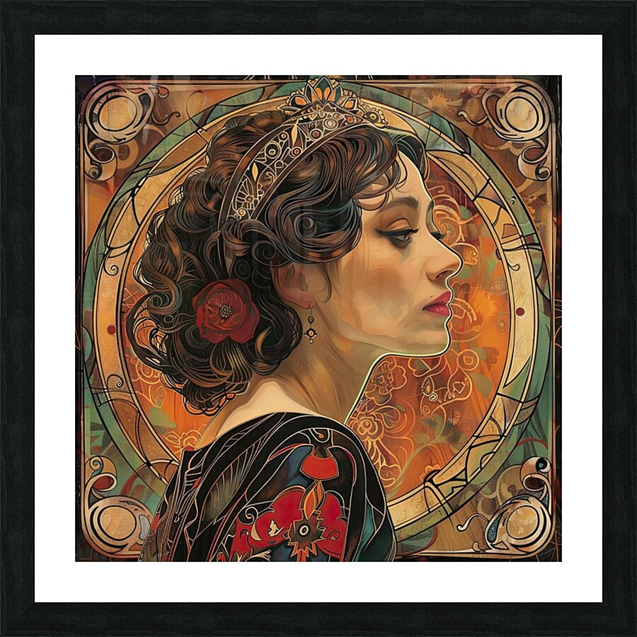 Art Nouveau Muse 7294HB 50 Picture Frame print