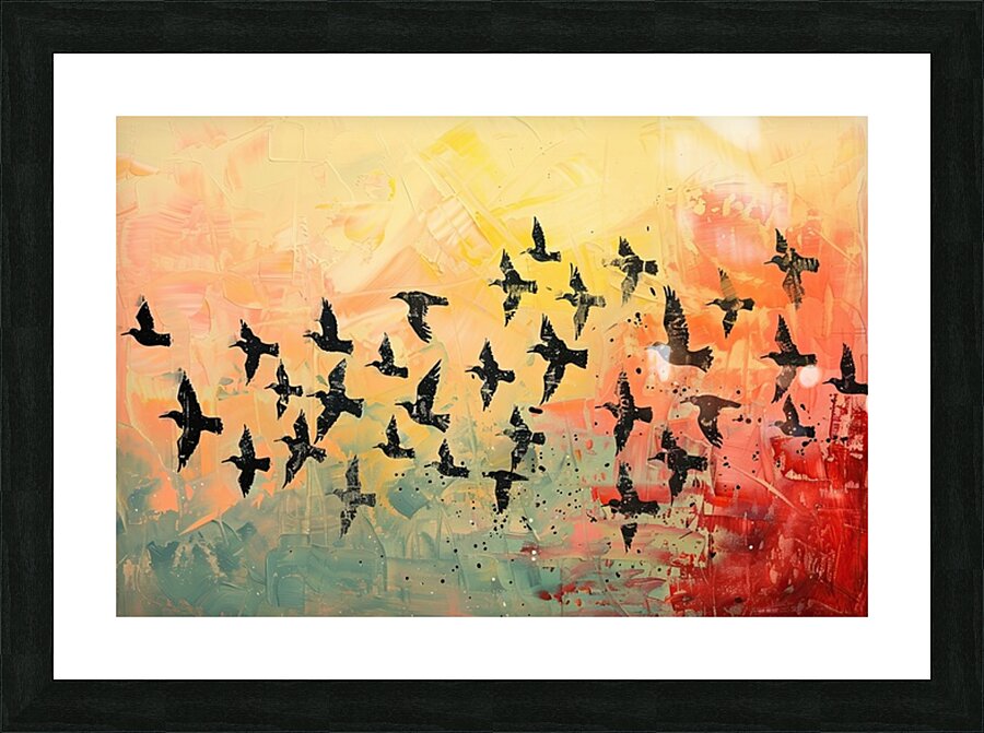 Ascent of Ravens 7P3H9N 57 Picture Frame print