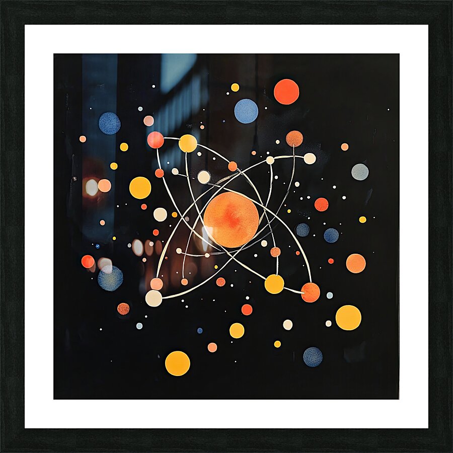 Atomic Dance Across Void 7P3H2N 49 Picture Frame print