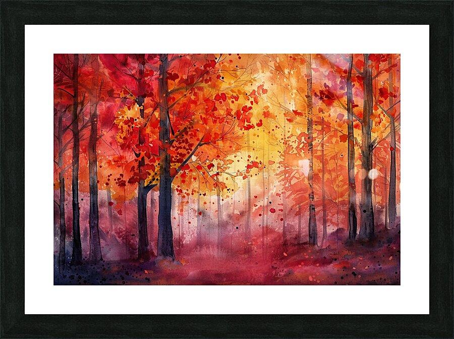 Autumn Forest Glow H2N9P4 57 Picture Frame print
