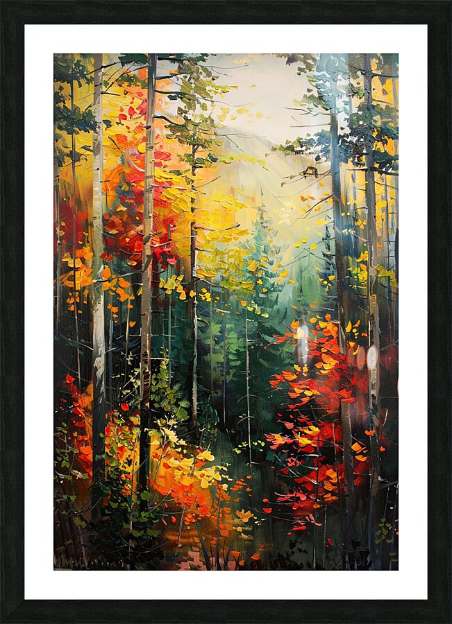Autumn Forest Glow H2N9P2 58 Picture Frame print