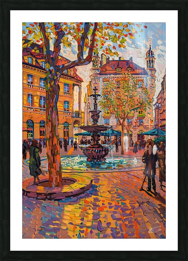 Autumn Fountain Glow 5H9N2Z 55 Picture Frame print