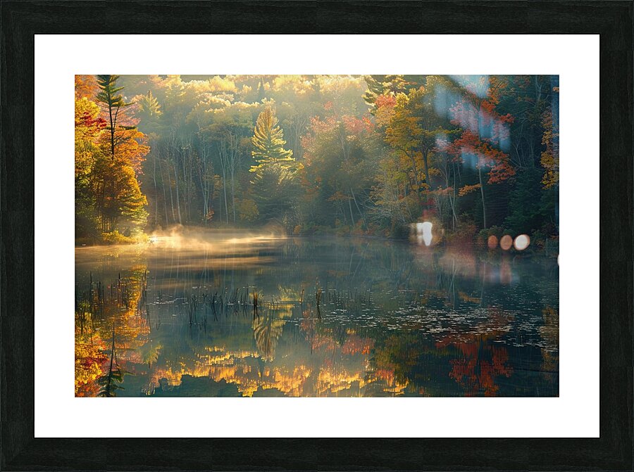Autumn Mist Reflections 92HJ5P 67 Picture Frame print