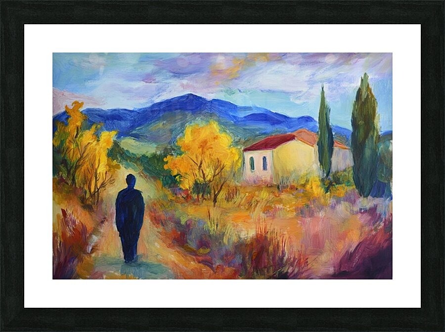 Autumn Path Homeward 29HJPZ 45 Picture Frame print