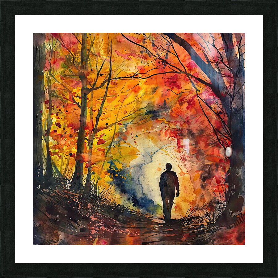 Autumn Path 79B2D3 55 Picture Frame print