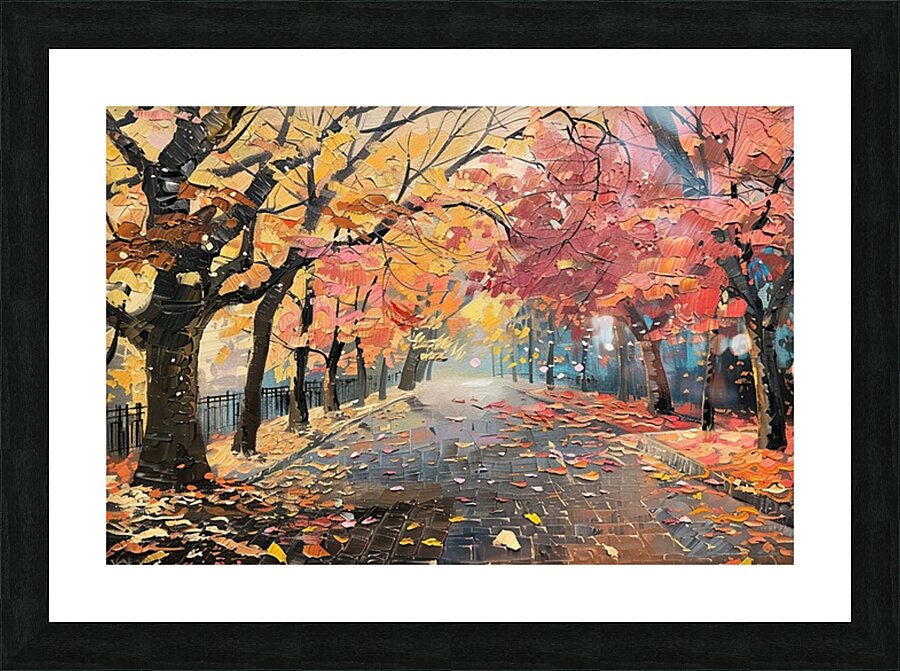 Autumn Pathway Serene 2H9N3Z 58 Picture Frame print