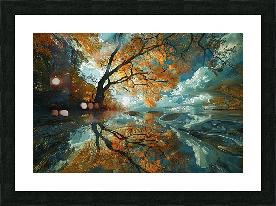 Autumn Reflections 2P9H7N 57 Picture Frame print