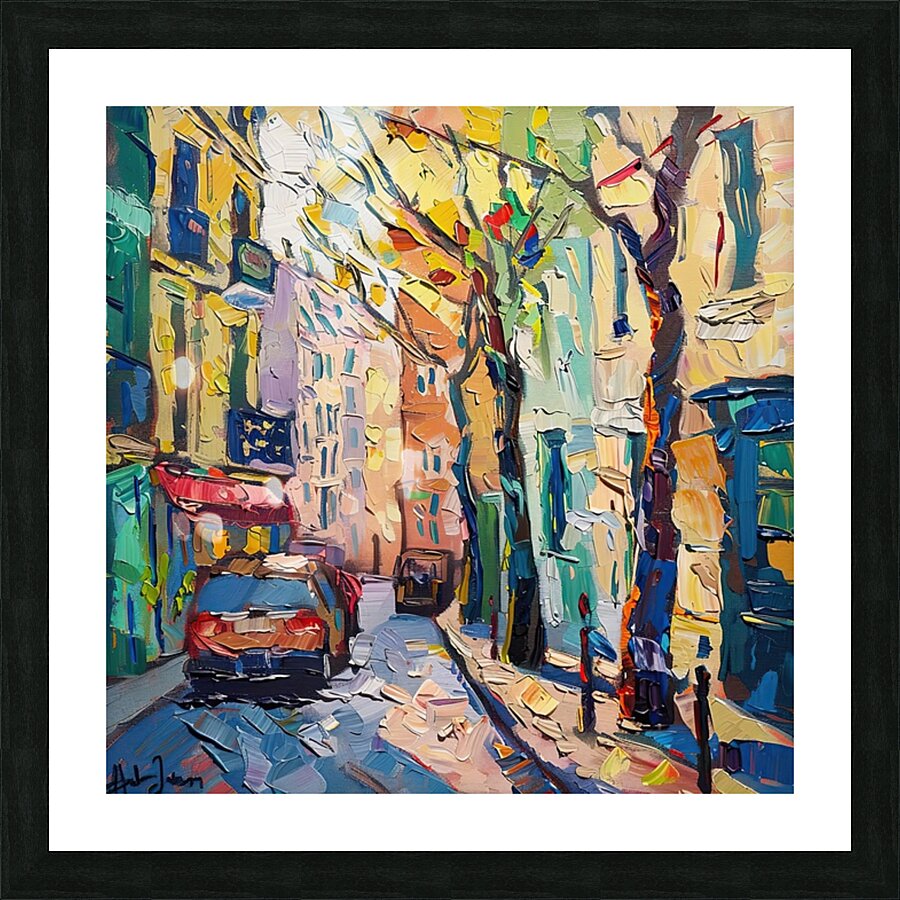 Autumn Street Scene H9P2N3 55 Picture Frame print