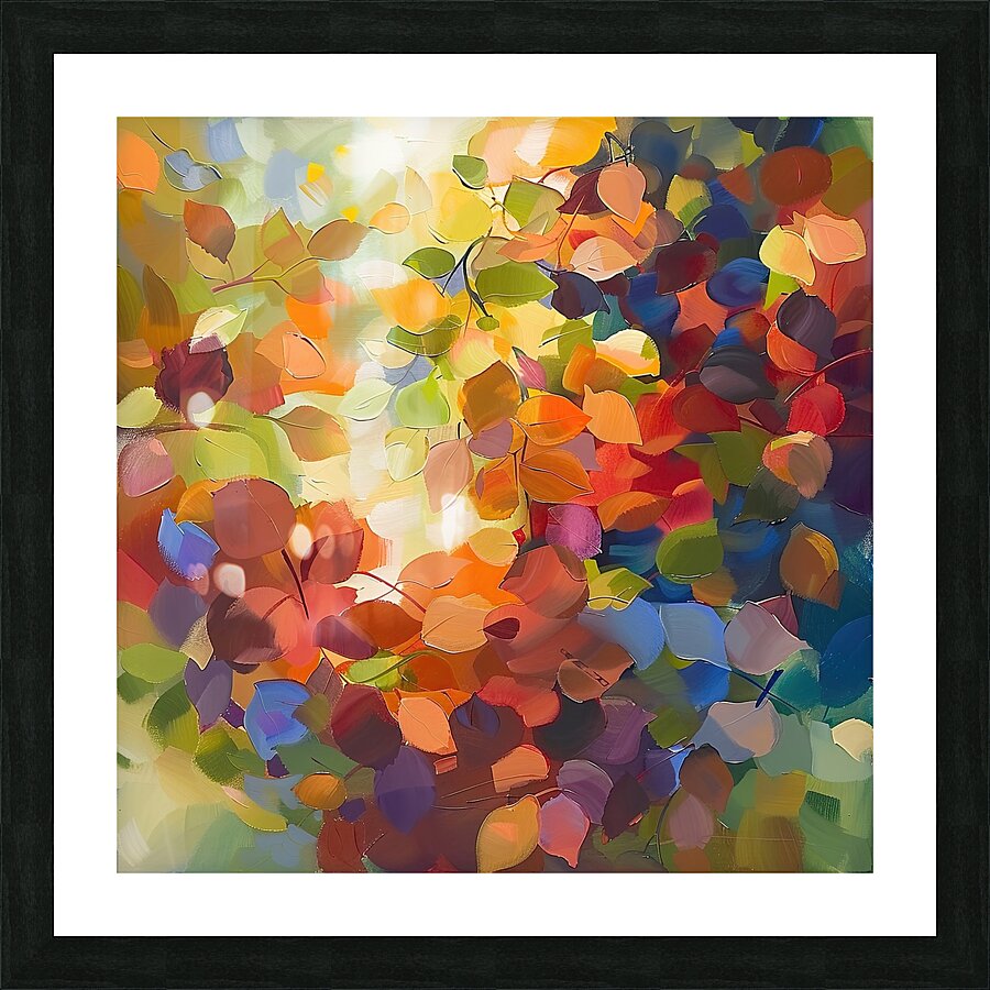 Autumn Symphony Leaves H2N9P3 63 Picture Frame print