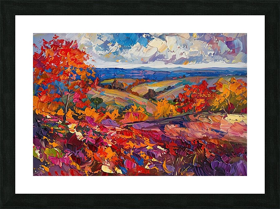 Autumn Vista Over Hills P23K8N 59 Picture Frame print