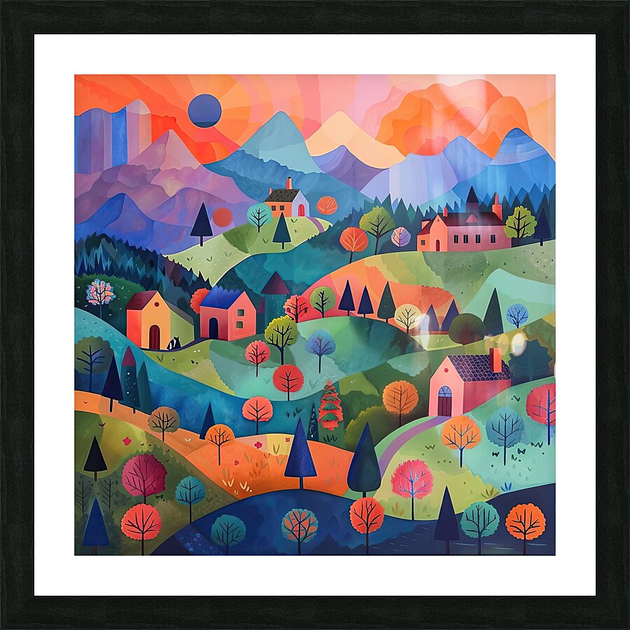 Autumnal Valley Glow H92D3N 55 Picture Frame print