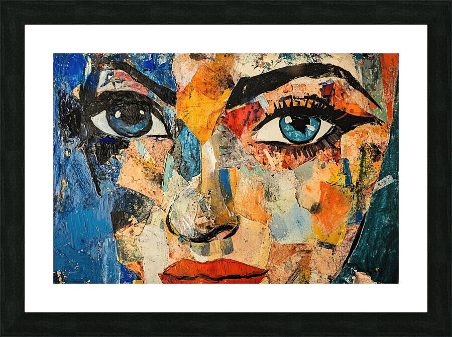 Azure Gaze Collage Y9H2N3 60 Picture Frame print