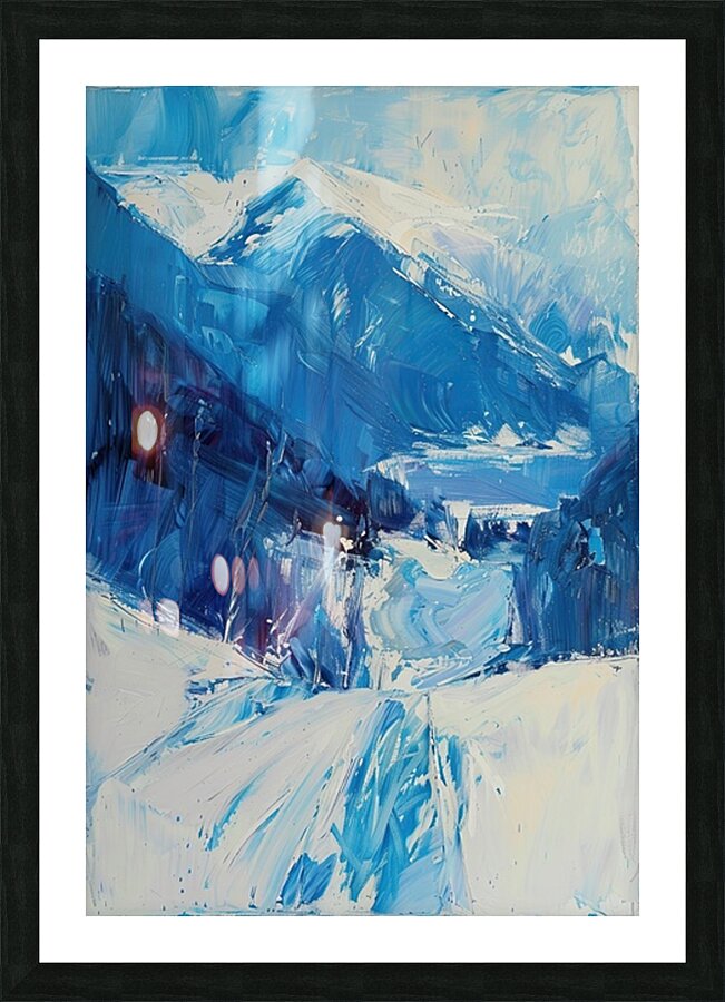 Azure Mountain Pass Y7H92N 53 Picture Frame print