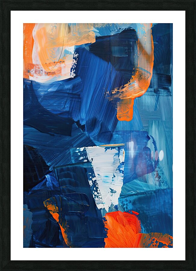 Azure Orange Currents H29PNZ 58 Picture Frame print