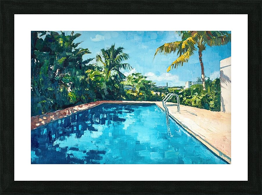 Azure Pool Reflections 7H3N2P 51 Picture Frame print