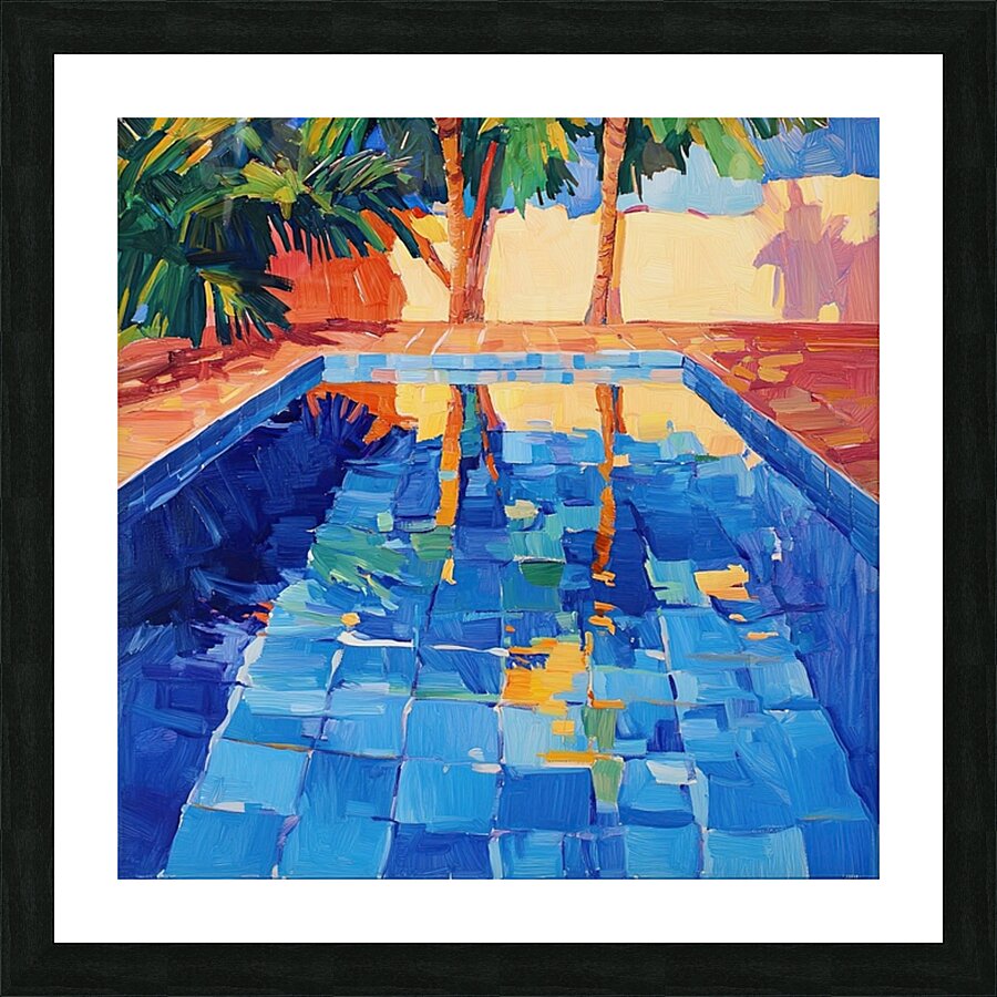 Azure Reflections Poolside 74K2N 55 Picture Frame print