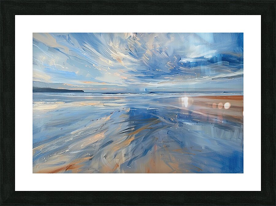 Azure Seascape Glow 2Y9CHJ 55 Picture Frame print