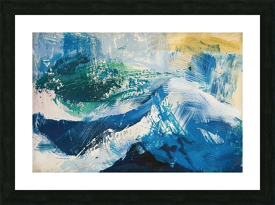 Azure Symphony Waves H29PN 48 Picture Frame print