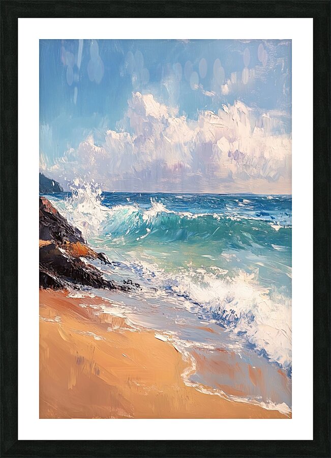 Azure Waves Crashing H29PN 55 Picture Frame print