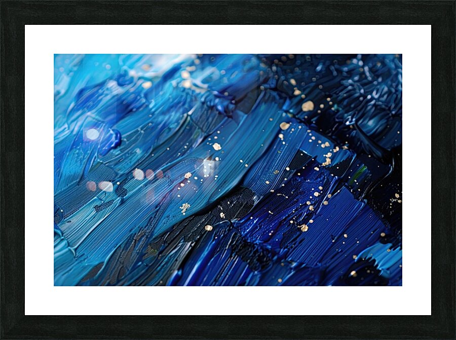 Azure Waves Gold Dust 2P9H7N 60 Picture Frame print