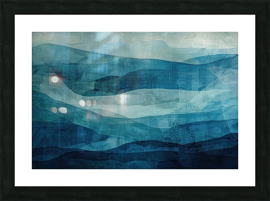 Azure Waves Whispering 7P3H2N 54 Picture Frame print