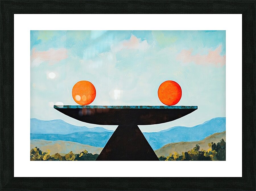 Balanced Orbs Above Valley 78HNP2 55 Picture Frame print