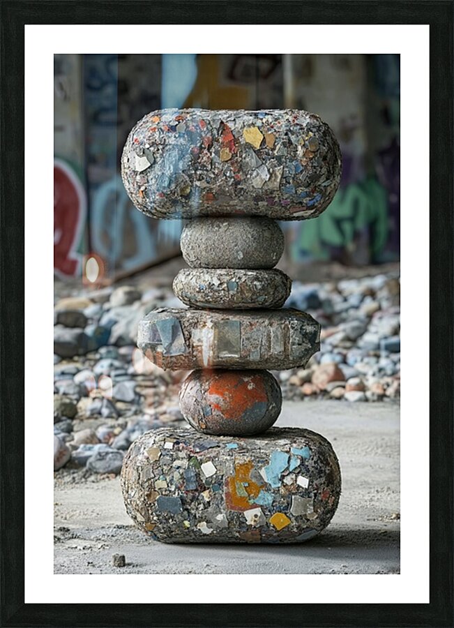 Balanced Stones Urban Decay 78HNKJ 45 Picture Frame print
