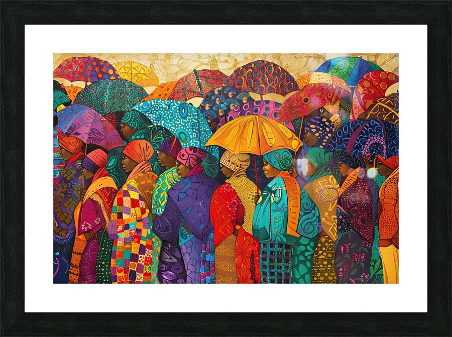 Beneath a Sea of Umbrellas 5H2N9Z 60 Picture Frame print