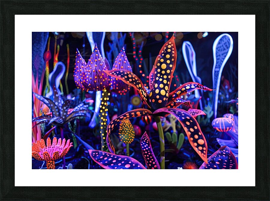 Bioluminescent Flora 9H2N5Z 47 Picture Frame print