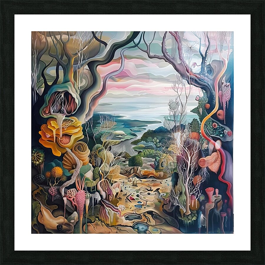 Biomorphic Seascape Vision H2N9P2 60 Picture Frame print