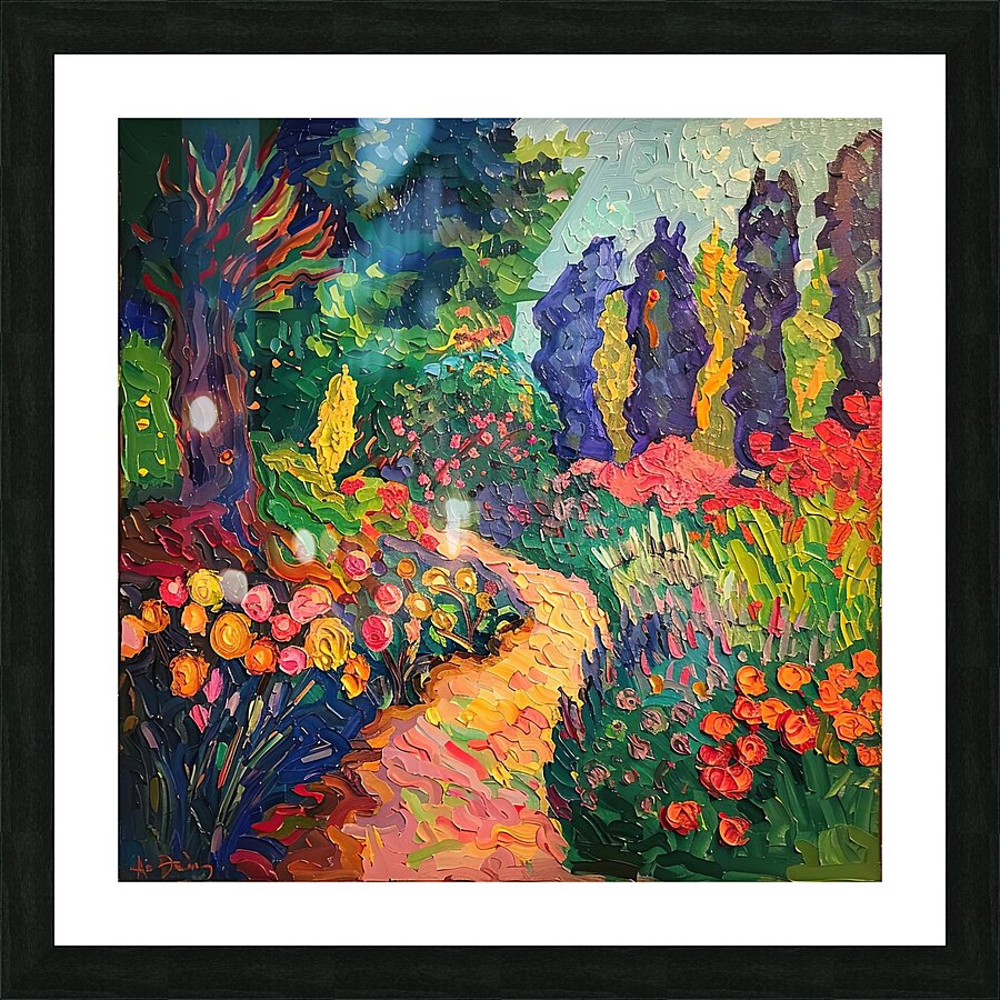 Blooming Garden Path H9P2N5 57 Picture Frame print