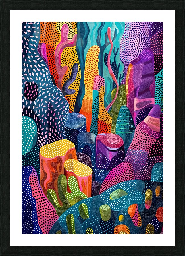 Chromatic Coral City 7H9N2P 60 Picture Frame print