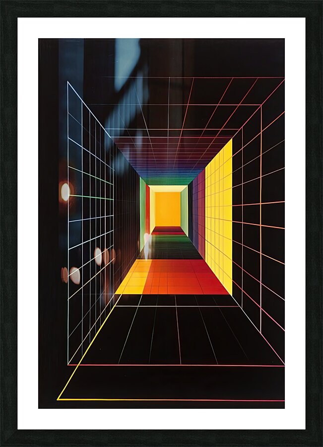 Chromatic Corridor H92N3Z 64 Picture Frame print