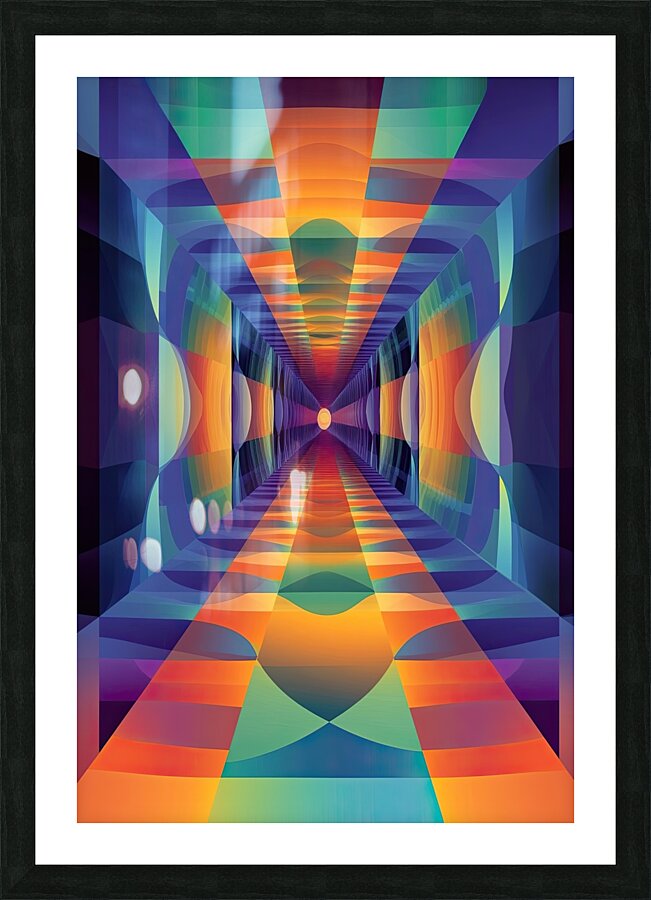 Chromatic Corridor NV9H7B 60 Picture Frame print