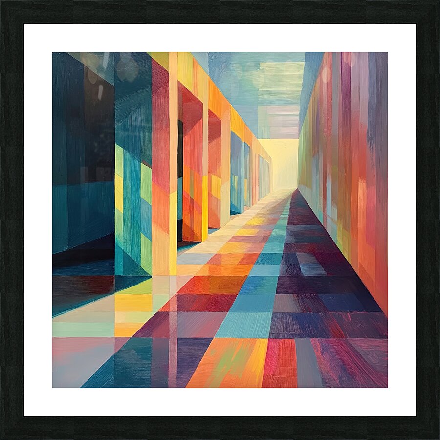 Chromatic Corridor NV93HJ 61 Picture Frame print
