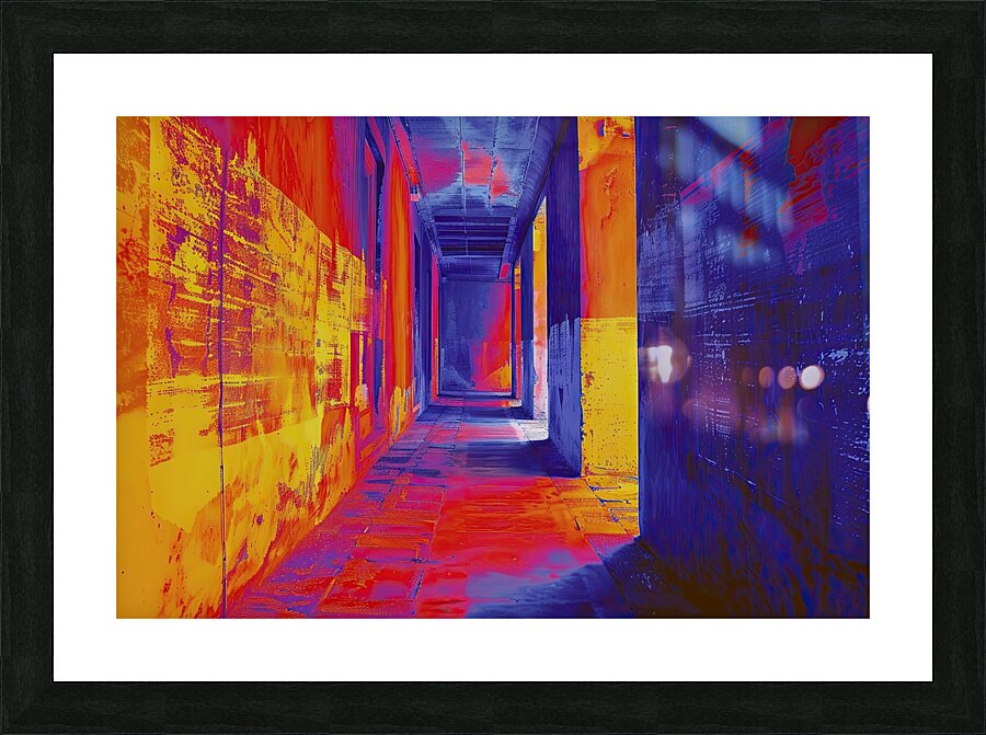 Chromatic Corridor NV93HJ 47 Picture Frame print