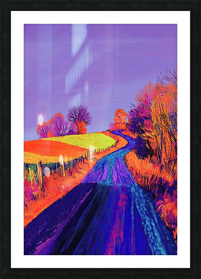 Chromatic Country Road H3N9B2 52 Picture Frame print