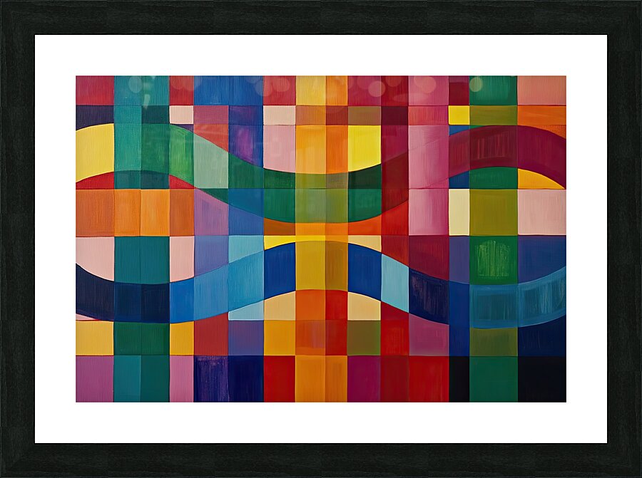 Chromatic Currents AB92C3 55 Picture Frame print