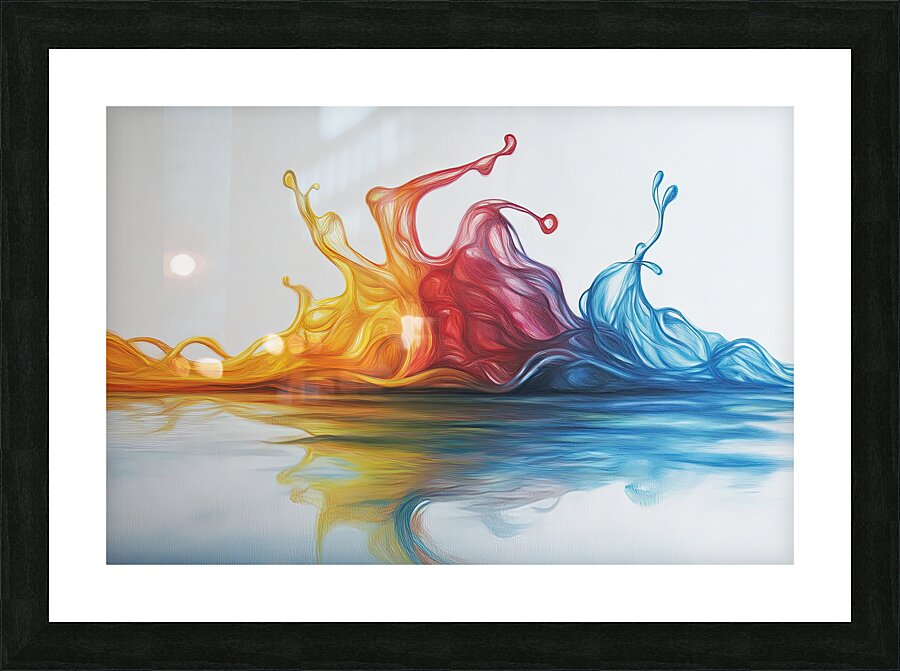 Chromatic Dance of Fluids Y92H7N 45 Picture Frame print