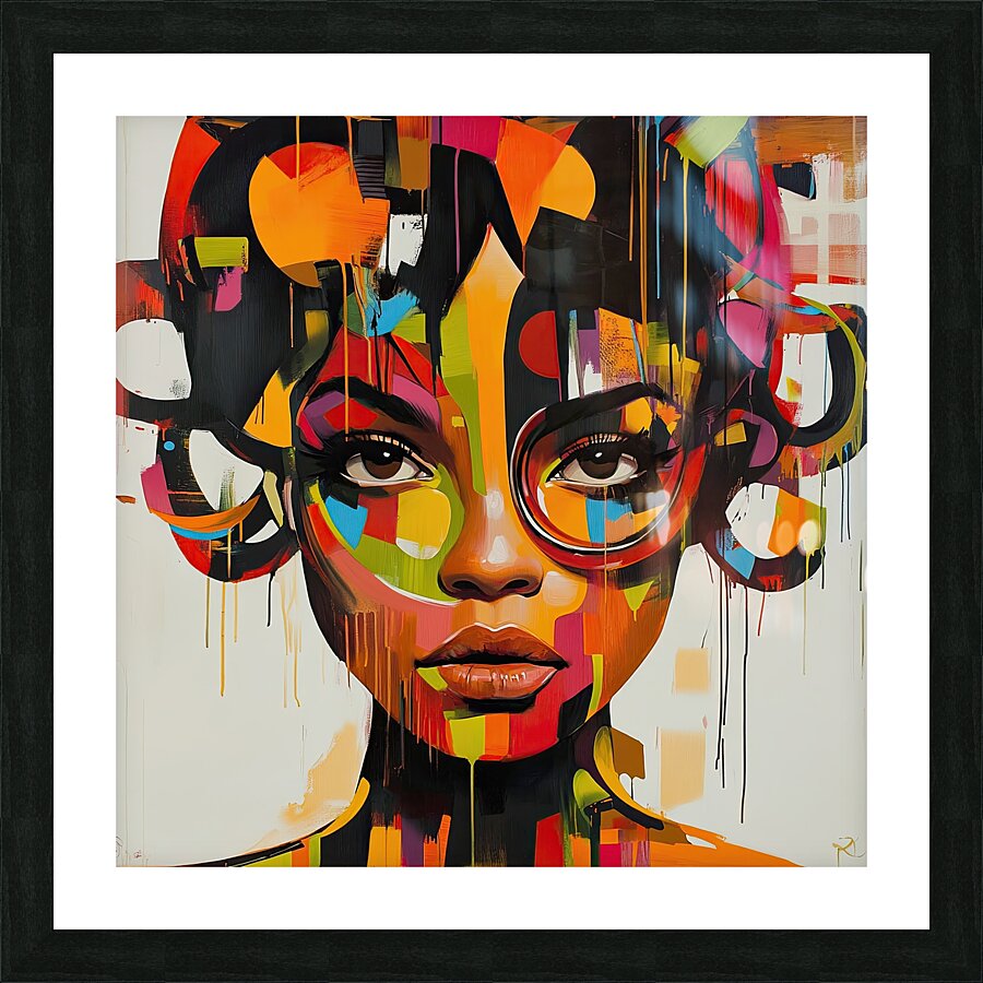 Chromatic Fusion Face H9P4N2 60 Picture Frame print