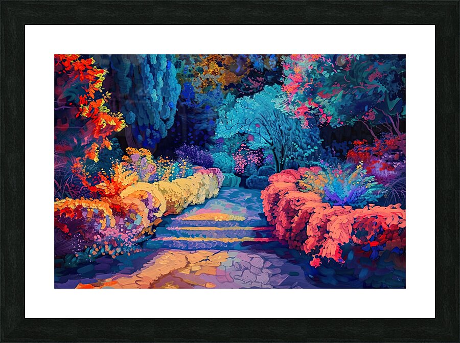 Chromatic Garden Path H92N5Z 60 Picture Frame print